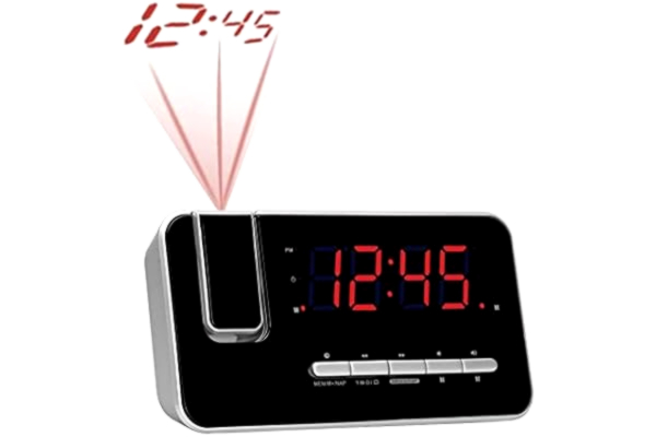 Denver  CRP-618 klockradio (väckarklocka, PLL FM-radio, display 3,0 cm (1,2 tum), projektion)