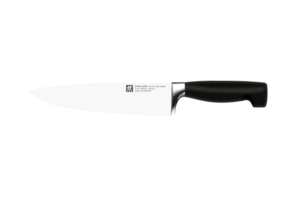Zwilling ZWILLING Kochmesser, Klingenlänge: 20 cm, Breites Klingenblatt, Rostfreier Spezialstahl/Kunststoff-Griff, Vier Sterne