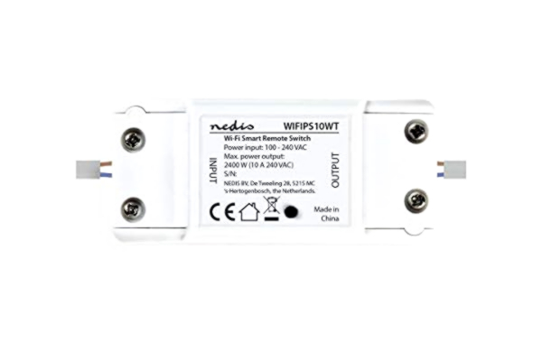 Nedis  Smart switch med Wi-Fi-kapacitet Strömbrytare på 10 A Enkel installation kabel