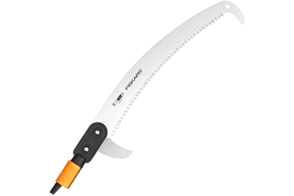 Fiskars  grensåg för att såga högt uppe, Längd: 55 cm, blad av härdat stål, Svart/Orange, QuikFit, 1000691