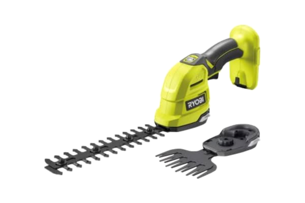 Ryobi RYOBI Trådlös grässax 18V ONE+ RY18GSA-0-12 cm blad + skulptörblad 20 cm, kompakt och exakt, perfekt för små buskar - batteri ingår inte