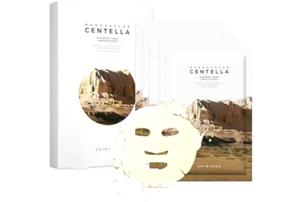 SKIN1004  Madagaskar Centella Watergel Sheet Ampull ansiktsmask 25 ml 5-pack, K-skönhet