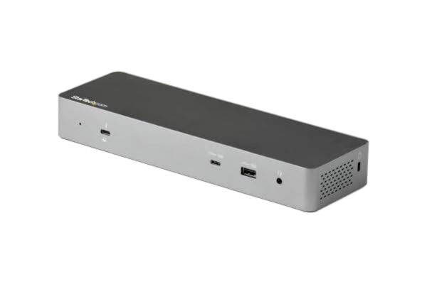 StarTech .com USB C dockningsstation för Macbook Pro/Air-M1, M2, M3, M4, Dual 4K 60Hz, Enkel 8K, Thunderbolt-kompatibel, HDMI, DisplayPort, 10 Gbps USB Type-C bärbar dockning, 96 W strömförsörjning