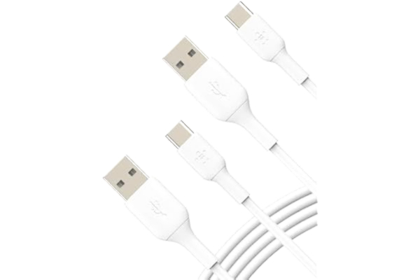 Belkin  USB A to USB C Cable 2-Pack, 3.3ft, 15W - Type C Charger, iPhone Charger Cord for iPhone 16 & 15, Galaxy S25, Pixel 9, iPad Pro, Airpods Pro, Switch, CarPlay & More - White