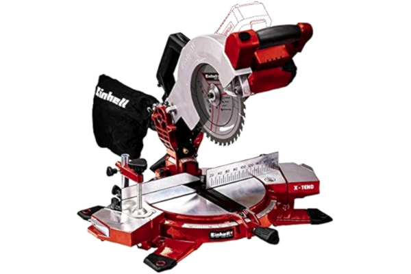 Einhell  4300890 TE-MS 18/210 Li Solo 18V Mitre Saw Solo - Supplied without Battery and Charger, Red, 30.5 cm*54.0 cm*36.1 cm