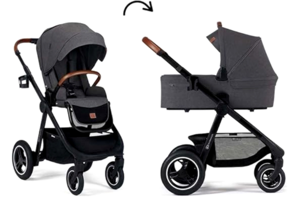 KinderKraft Pack poussette duo Everyday - Dark Grey châssis noir - Kinderkraft