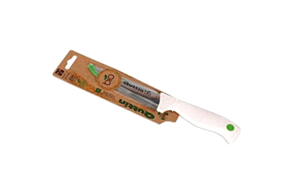 Quttin  104718 Couteau de cuisine bio, blanc, 13 cm