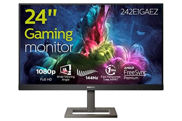 Philips  Écran gaming 242E1GAEZ 60 cm (23,8 pouces) (HDMI, DisplayPort, temps de réponse MPRT de 1 ms, 1920 x 1080 px, 144 Hz, FreeSync Premium) noir