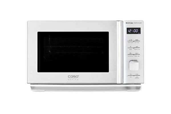 Caso  Design 3325 MG 20 Cube Ceramic magnetron + grill met keramische bodem, geen draaitafel nodig, besturing door innovatieve CUBEcontroller, met geïntegreerde ledstrip,zilver