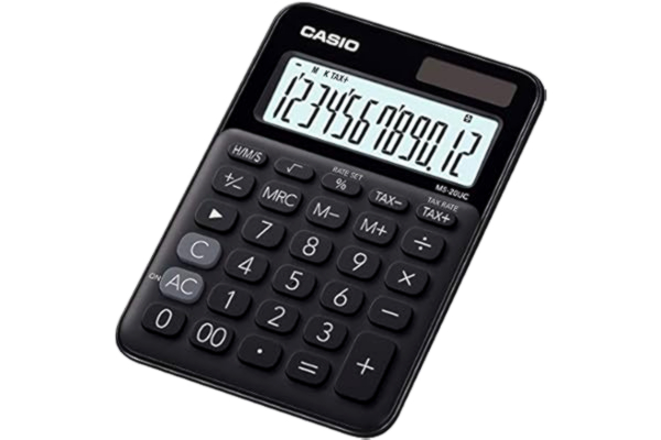 Casio  MS 20 UC skrivbordsminiräknare svart