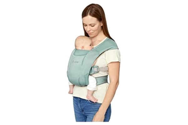 Ergobaby  Embrace Soft Air Mesh nosidełko ergonomiczne dla noworodków od urodzenia, 2-pozycyjne nosidełko tylne, Sage