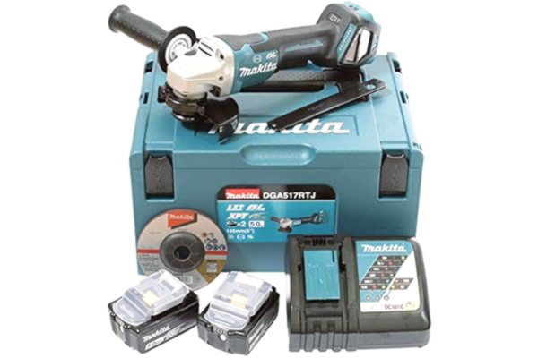 Makita  Szlifierka Kątowa, 18 V, Niebieski, 125 mm