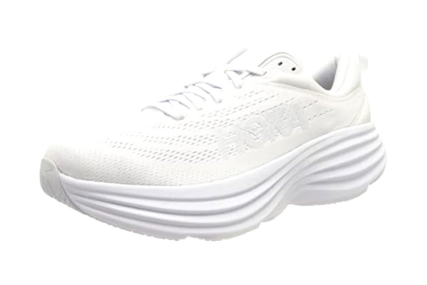 Hoka One One HOKA Damskie buty do biegania Bondi 8, białe/białe, rozmiar 38 2/3 EU, biały, 38 2/3 EU