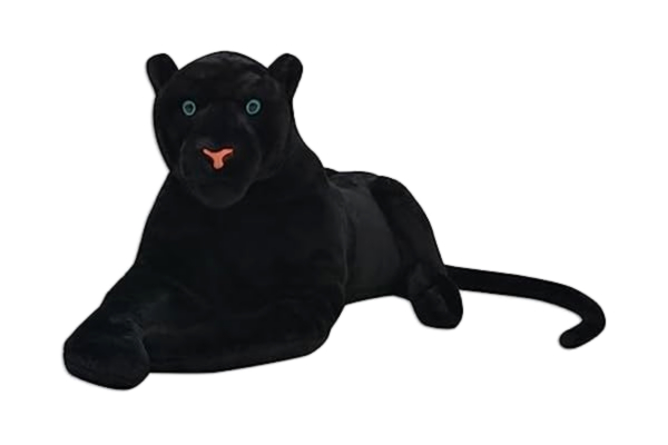 vidaXL  Panterleksak plysch svart XXL