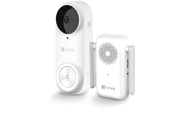 EZVIZ  2K Doorbell, 3MP Wireless Video Doorbell Kit and Chime, AI Person Detection, Two-Way Audio, Night Vision and IP65, H.265, DB2 Kit