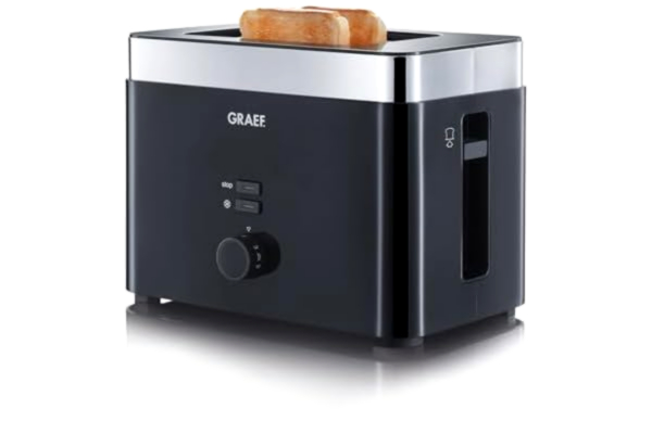 Graef GRAEF. TO 62 Brödrost, Svart, Silver, 27 cm x 18 cm x 19.3 cm