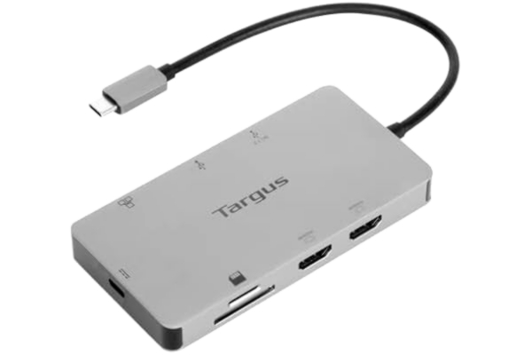 Targus  Dockningsstation USB-C Dual HDMI 4K bildskärmsportar, Gigabit Ethernet, Micro SD, 2x USB 3.0 (DOCK423EU)