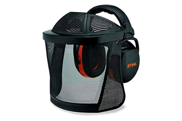 STIHL Stihl Unisex – vuxen ansiktsskydd hörselskydd kort, nylonnät, svart, 29,4 x 11,2 x 34,2 cm