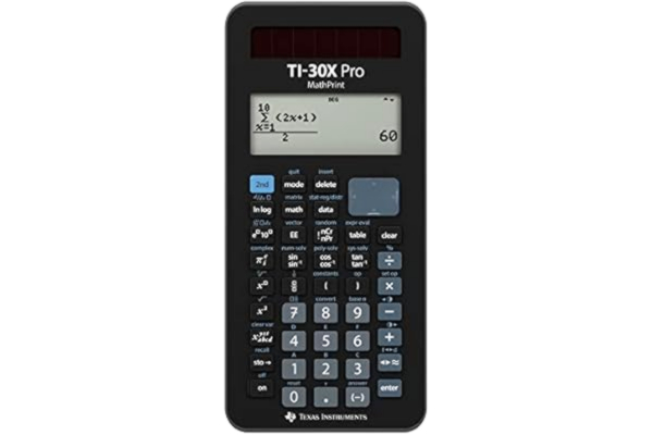 Texas Instruments TEXAS INSTRUMENTS TI-30X Pro MathPrint Kalkylator, Svart, 18.4 x 8 x 1.6 cm
