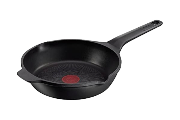 Tefal  Aroma On - Stekpanna i gjuten aluminium, 24 cm non-stick titanbeläggning och thermoport, lämplig för alla typer av spisar, tjock bas lämplig för induktion