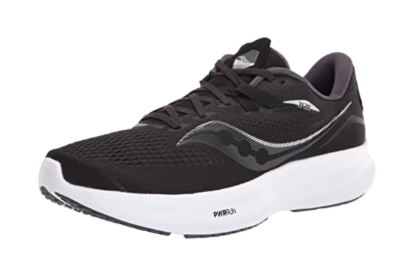 Saucony SAUCONY Ride 15, Chaussure de Marche Homme, Black/White, 44 EU