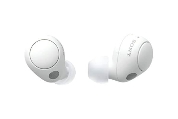 Sony  WF-C700N Trådlösa hörlurar med Noise Cancelling, Bekvämlighet och stabilitet hela dagen, med batteri upp till 15 timmar med laddningsfodral, Vit