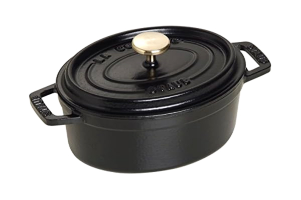 Staub STAUB Gusseisen Bräter/Cocotte, Oval 15 cm, 0,6 L, Schwarz