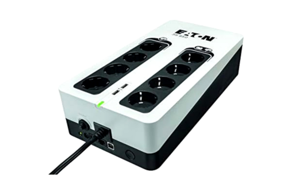 Eaton  3S USV 3S850D UPS, Svart, Vit, 850 VA / 510 W