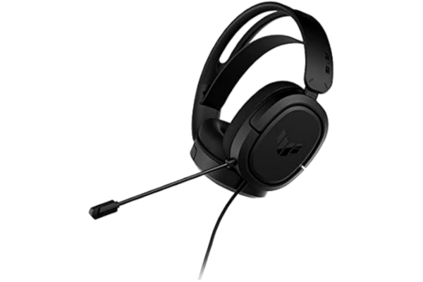 Asus ASUS TUF Gaming H1 Wired Headset (Discord Certified Mic, 7.1 Surround Sound, 40mm Drivers, 3.5mm, Lightweight, For PC, Switch, PS4, PS5, XBOX One, XBOX Series X, S, and Mobile Devices)- Black