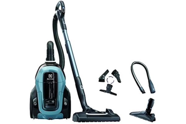 Electrolux  Pure C9, Aspirateur Traineau sans Sac, Brosse Extra Plate Flex Pro Plus, 7 étapes de Filtration, Poignée Flexible avec variateur et Accessoires 3 en 1 Clipsés, PC91-6MB, Bleu Ciel