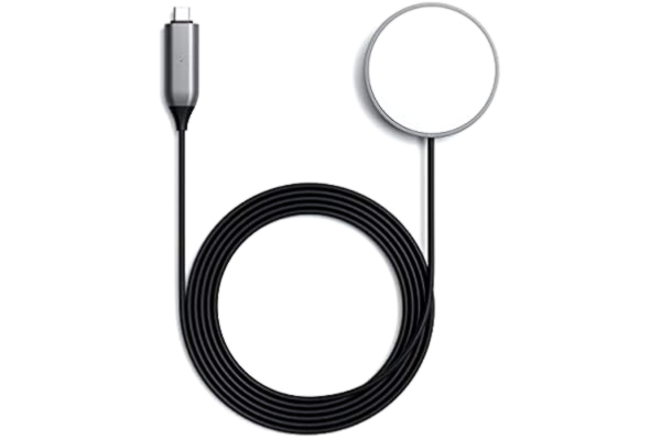 Satechi  Magnetisk Trådlös Laddningskabel (Magnetisk trådlös laddare) – USB-C – Kompatibel med iPhone 14 Pro Max/14 Pro/14/14 Plus, iPhone 13 Pro Max/13 Pro/13/13 Mini, 12 Pro Max/12 Pro/12/12 Mini
