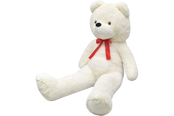 vidaXL  Nallebjörn XXL vit plysch 160 cm