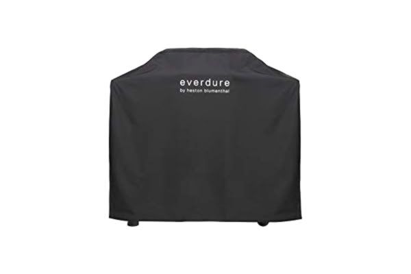 Everdure  Grillskydd för Force 2-brännare propangasgrill, lång täckning med robusta kardborreband, vattentätt foder och 4-årstids-grillskydd, svart, 117 cm L x 74 cm B x 107 cm H