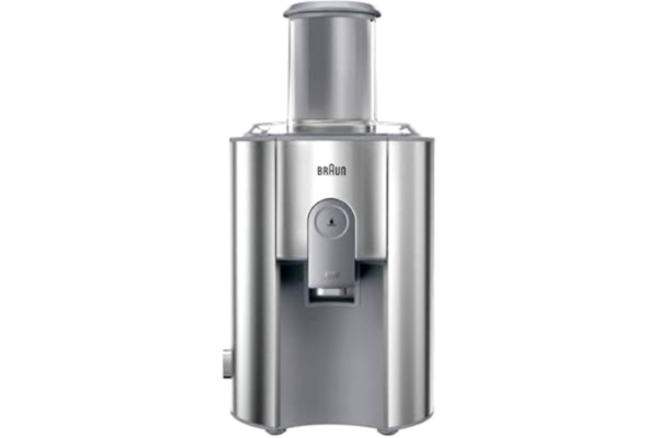 Braun Brun juicepress J700 – multiquick 7 högpresterande juicepress med stort påfyllningsfack för hela frukten, antidroppsystem, 4-vägs säkerhetssystem, kraftfull 1 000 W motor, silver
