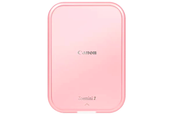 Canon  Zoemini 2 fotoskrivare (trådlös, för smartphone, zinkfotopappersformat 5 x 7,6 cm, 10 pappersark, USB C, Bluetooth, mobil utskrift) Rose Gold