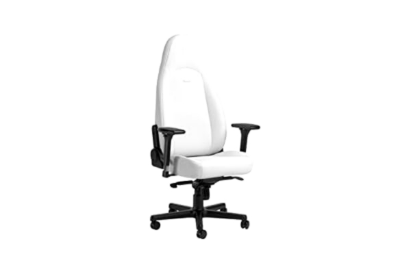 Noblechairs noblechairs Icon White Edition - Chaise Gaming Confortable - Fauteuil Bureau 150kg Capacité de Charge - Chaise Ergonomique - Chaise Pivotante - Siege Gamer - Coussin Inclus