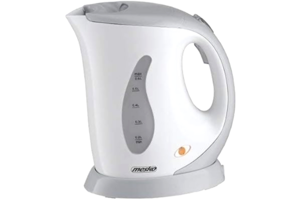 Mesko  MS 1236r MS1236R Elektrische waterkoker, kunststof, 0,6 l, Wit/grijs,17.5 x 12 x 20 cm
