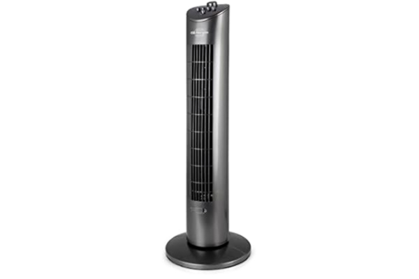 Orbegozo  TW 0850 oscylujący wentylator wieżowy, półka aromatu, 3 poziomy prędkości, timer, wysokość 79 cm, 60 W, wielokolorowy