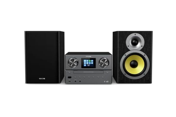 Philips  M8905/10 Mikro Stereoanläggning med Bluetooth och Internet-Radio DAB+/FM (USB, Spotify Connect, CD, MP3-CD, 100 W, Basreflexhögtalare, Digital Ljudkontroll) - 2020/2021 Modell