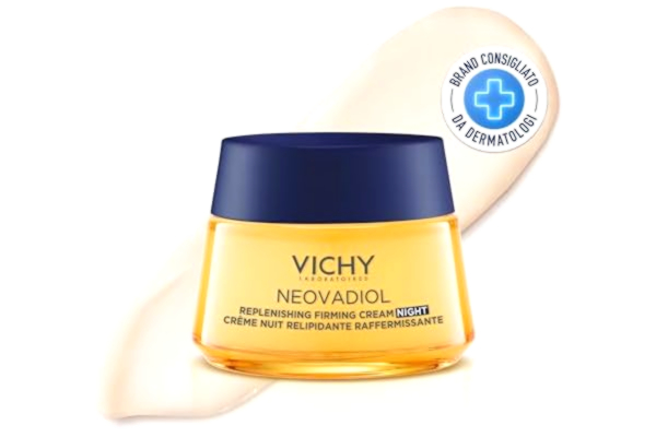 Vichy  Postmenopausal Neovadiol, Relipierande nattkräm, postmenopausal, anti-avkoppling och anti-aging, kompakt effekt, proxylanformel, Omega 3-6-9 och Niacinamid, 50 ml