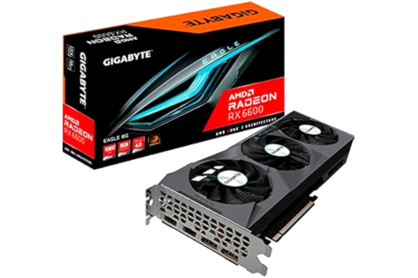 Gigabyte  Radeon RX 6600 EAGLE 8GB Graphics Card, GV-R66EAGLE-8GD