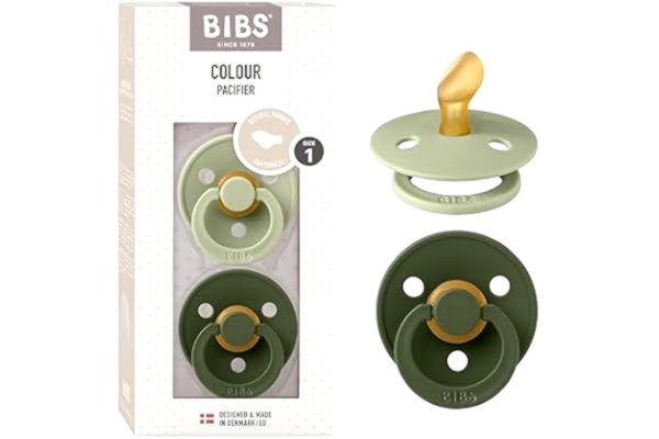 Bibs BIBS Colour Napp 2-pack, BPA-fri napp, Anatomisk sugdel. Naturgummilatex, Tillverkat i Danmark/EU. Storlek 1 (2-pack), Sage/Hunter Green