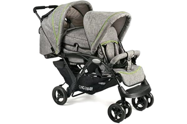 Chic 4 Baby CHIC 4 BABY 275 32 broers en zussen DUO, incl. draagzak en regenkap, jeans grijs