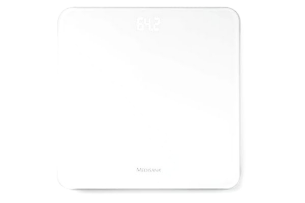 Medisana  PS 435 digital personal scale up to 180 kg / 396 lbs - bathroom scales with glass surface and invisible LED display