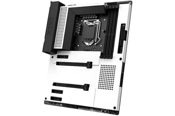 NZXT  N7 Z490 - N7-Z49XT-W1 - Chipset Intel Z490 (obsługuje procesory 10. generacji) - Płyta główna do gier ATX - Wbudowana osłona I/O - Intel Wireless-AX 200 - Bluetooth V5.1 - Biały