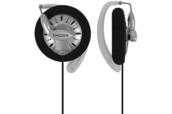 Koss  KSC75 stereohörlurar med öronklämma för iPod, iPhone, MP3 och smartphone – svart/silver