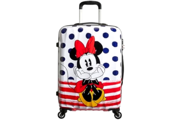 American Tourister  Disney Legends - Spinner M - Barnbagage, 65 cm, 62,5 L, flerfärgad, Mimmi blå prickar, 65 cm, barnbagage