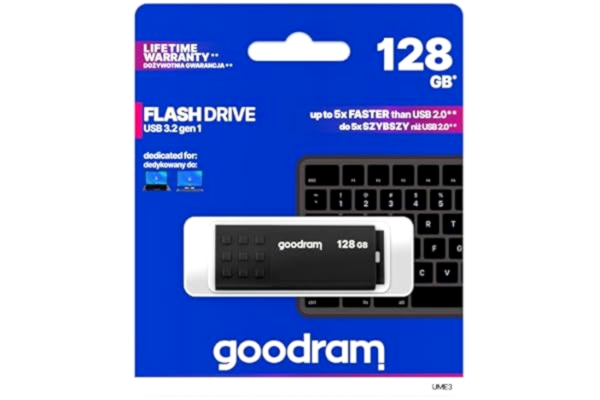 GoodRAM GOODRAM UME3-1280K0R11 PENDRIVE USB 128GB USB 3.2 Svart