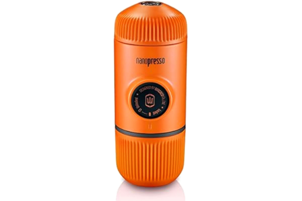Wacaco  Nanopresso Portable Espresso Maker, Upgrade Version of Minipresso, 18 Bar Pressure, Orange Patrol Edition, Small Travel Coffee Maker, Manually Operated, Compatible with Ground Coffee