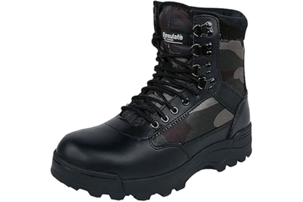 Brandit  9 tactiles Eyelet, Botte Tactique et Militaire Homme, Motif Camouflage Foncé, 47 EU